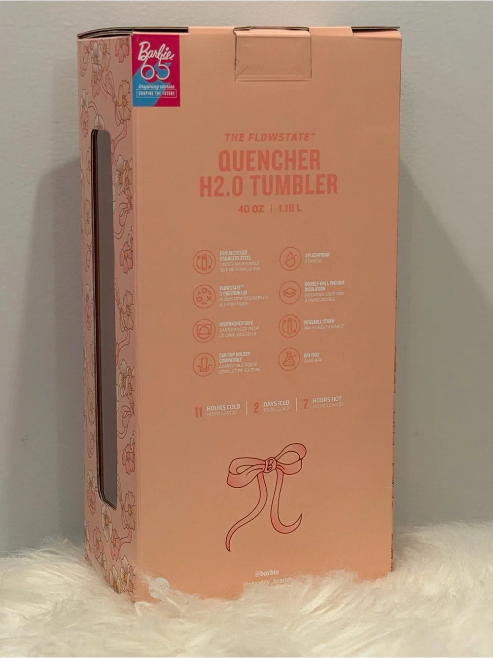 Stanley x Barbie 'Just Peachy' Flowstate Quencher 40oz